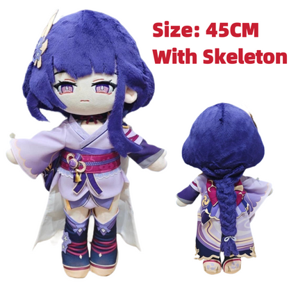 Smile House Plush Genshin Impact Plushies Baal Raiden Shogun 45CM Standing Plush Doll With Skeleton